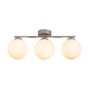 Tilo taklampa, 3xE14, Max. 25 W, krommetall/vit glasskärm, 54 cm small 1