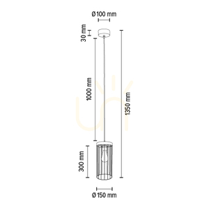 Timeo taklampa, 1xE27, Max. 60 W, gråbetsad furu, PVC-sladd/svart, metallskärm Ø 15 cm small 3