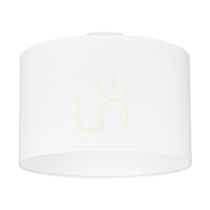 Taklampa Timon, 1xE27, Max. 40 W, vit metall/vit skärm, Ø 38 cm small 0