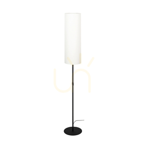 Tina golvlampa, 1xE27, Max. 60 W, svart metall/svart PVC-sladd/vit lampskärm, Ø 25 cm small 0