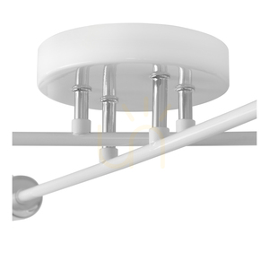 Tosca taklampa, 4xE14, Max. 40 W, vitkromad metall / vit glasskärm, 67 cm small 2
