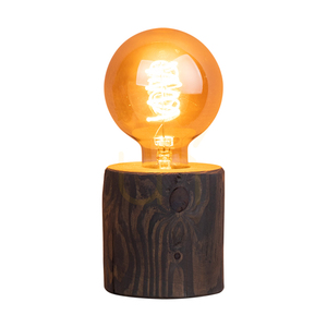 Trabo bordslampa, 1xE27, Max. 25 W, gråbetsad furu, svart PVC-kabel, Ø 8–12 cm small 1