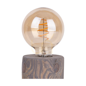 Trabo bordslampa, 1xE27, Max. 25 W, gråbetsad furu, svart PVC-kabel, Ø 8–12 cm small 2
