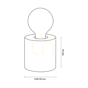 Trabo bordslampa, 1xE27, Max. 25 W, gråbetsad furu, svart PVC-kabel, Ø 8–12 cm small 4
