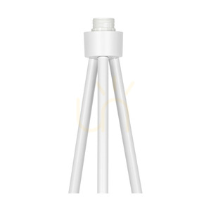 Golvlampa med tre ben, 1xE27, Max. 40 W, vit metall/genomskinlig PVC-sladd/svart lampskärm, Ø 50 cm small 1
