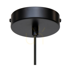 Trigonon taklampa, 1xE27, Max. 60 W, björk/svart metall/svart PVC-kabel, 42 cm small 1