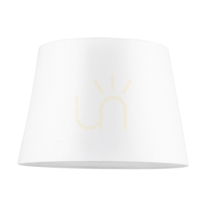 Bordslampa med treben, 1xE27, Max. 40 W, bok- och valnötsträ / genomskinlig PVC-sladd / vit lampskärm, Ø 30 cm small 1
