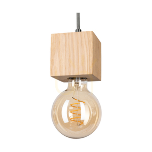 Trongo fyrkantig taklampa, 3xE27, Max. 60 W, oljad ek/antracit, flätad sladd, 52 cm small 2