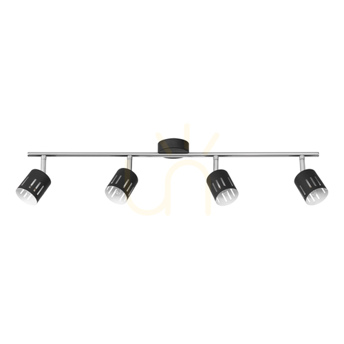 Kontrollera Taklampa Ulrika, 4xG9, Max. 28 W, krom/svart metall, 82 cm