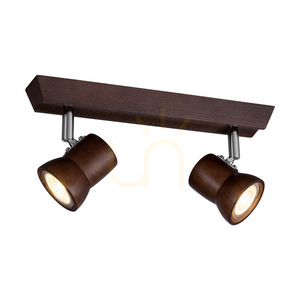 Spot Light Venla 2434276 takspotlight, 2×GU10, valnötsfärgat bokträ, 29 cm small 1