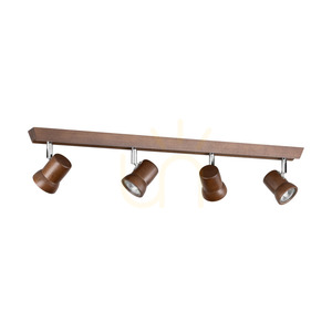 Taklampa Venla, inkluderar 4 GU10-fattningar, max. 5 W, bok- och valnötsträ / krommetall, 69 cm small 0