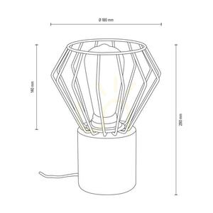 Vento bordslampa, 1xE27, Max. 15 W LED, oljad ek/svart PVC-sladd/svart metallskärm, Ø 18 cm small 2