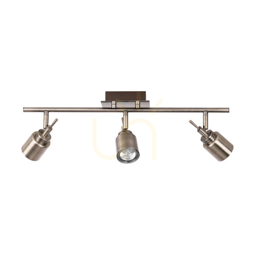 Kontrollera Vera taklampa, 3xGU10, Max. 35 W, metallpatina, 56,8 cm