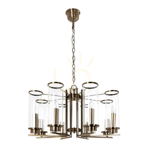 Verdi taklampa, 8xE14, Max. 40 W, metallpatina/klar glasskärm, Ø 72 cm small 0