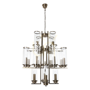 Verdi taklampa, 16xE14, Max. 40 W, metall med patina/transparent glasskärm, Ø 77 cm small 0