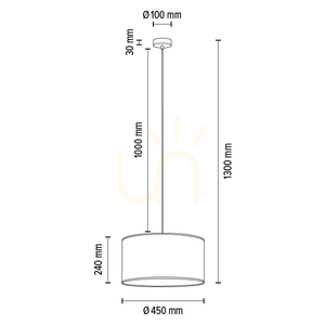Vert taklampa, 1xE27, Max. 60 W, svart metall / svart flätad lampskärm / mångfärgad lampskärm med påfågelfjädermönster, Ø 45 cm small 2