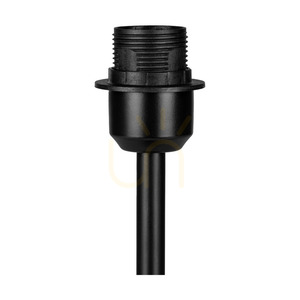 Vert bordslampa, 1xE27, Max. 40 W, svart metall/svart PVC-sladd/flerfärgad lampskärm med påfågelfjädermönster, Ø 25 cm small 3