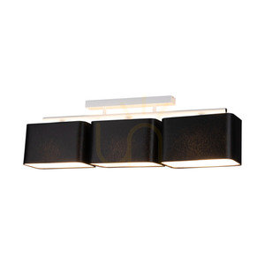 Vertigo taklampa, 3xE27, Max. 25 W, vit metall/svart skärm, 86 cm small 1