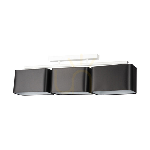 Kontrollera Vertigo taklampa, 3xE27, Max. 25 W, vit metall/svart skärm, 86 cm