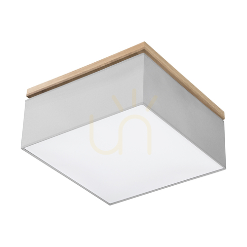 Kontrollera Vertiga taklampa, 4xE27, Max. 25 W, oljad ek/grå, 45 cm skärm