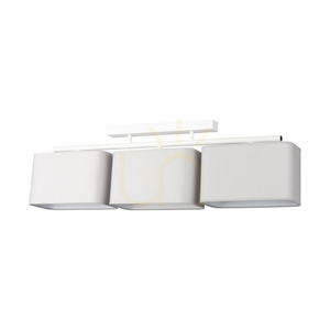 Vertigo taklampa, 3xE27, Max. 25 W, vit metall/grå skärm, 86 cm small 0