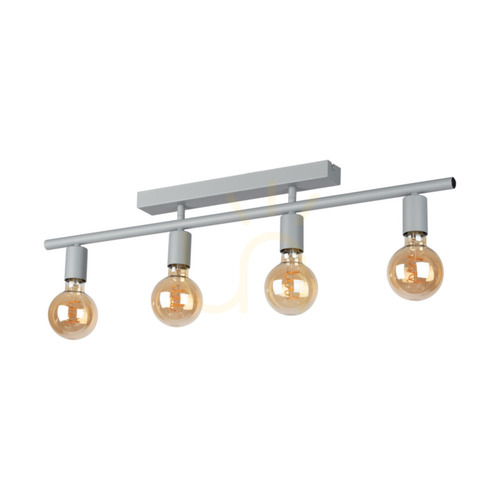 Kontrollera Vertigo taklampa, 4xE27, Max. 25 W, grå metall, 86 cm