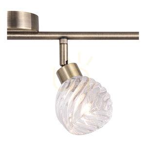 Wave taklampa, 4xG9, Max. 28 W, metall med patina/transparent glasskärm, 59,8 cm small 2