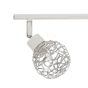 Taklampa Virgo, 4xG9, Max. 40 W, vit metall/förkromad metallskärm, 62 cm small 1