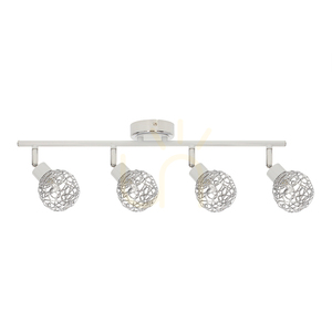 Taklampa Virgo, 4xG9, Max. 40 W, vit metall/förkromad metallskärm, 62 cm small 0