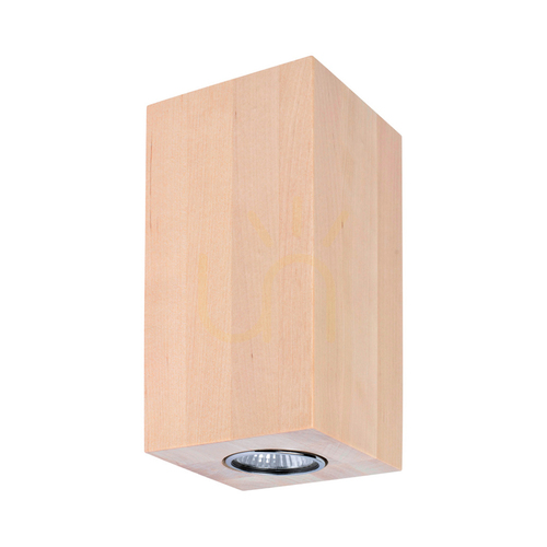 Kontrollera Wooddream Square vägglampa, 2xGU10, Max. 6 W, björk, 10 cm