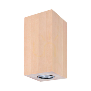 Wooddream Square vägglampa, 2xGU10, Max. 6 W, björk, 10 cm small 0