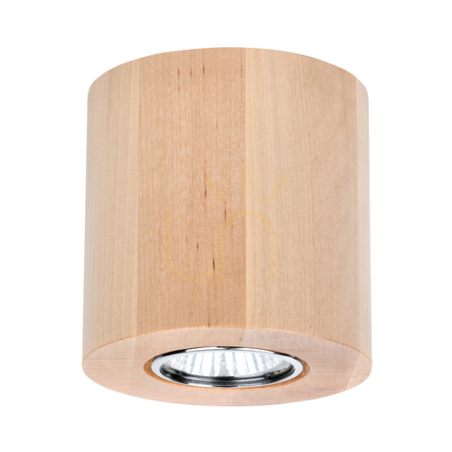 Kontrollera Wooddream rund taklampa, 1xGU10, Max. 6 W, björk, Ø 10 cm