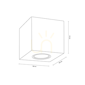 Wooddream Square taklampa, 1xGU10, Max. 6 W, bok- och valnötsträ, 10 cm small 2