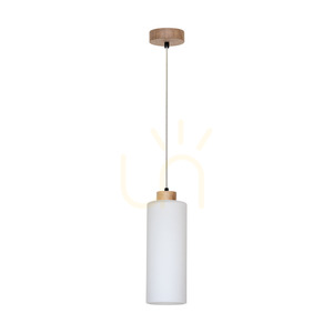 Zefir taklampa, 1xE27, Max. 60 W, oljad ek / genomskinlig PVC-sladd / vit glasskärm, Ø 12 cm small 0