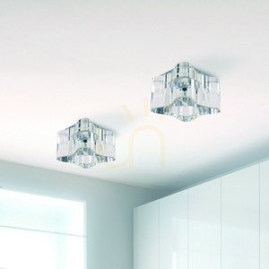 Cristaldream taklampset, innehåller 3 st G4-LED-lampor (max. 2,3 W), klart glas, med strömförsörjning, 8 cm small 2