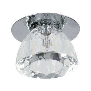 Cristaldream taklampset, innehåller 3 st G4-LED-lampor (max. 2,3 W), krommetall/transparent glas, med strömförsörjning, Ø 8 cm small 1