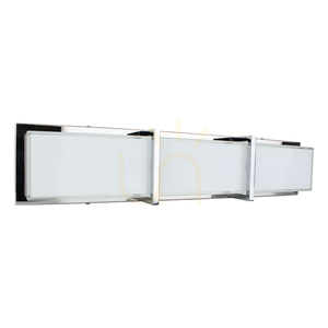 Zoey vägglampa, inklusive LED 3000K 27 W, krommetall/vit glasskärm, 64 cm small 0