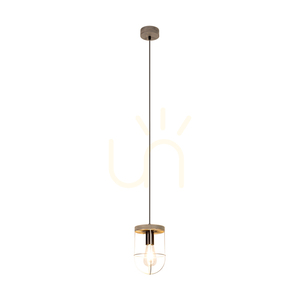 Netuno taklampa 1xE27 Max. 60 W, färgad furu, grå/svart metall, svart PVC-sladd, silverfärgad metallskärm, Ø 15 cm small 1
