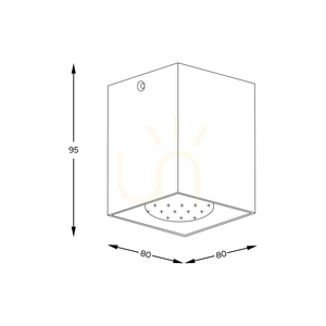 SQUARE 50475-WH-N Spotlampa, vit, 1xGU10 small 1
