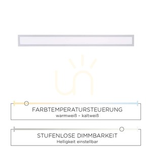 Paul Neuhaus FLAT 16537-16-O vit LED-takpanel 100 × 10 cm CCT small 5
