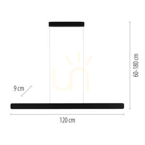 Q-STRETTO 2687-18 Svart 2xLED-pendellampa small 4