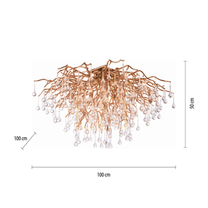 ICICLE 8092-11 Taklampa, mässing, 14xG9 small 8