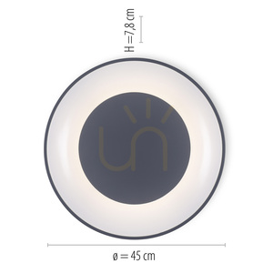 ANIKA 14326-18 Taklampa, grå, 1xLED small 7