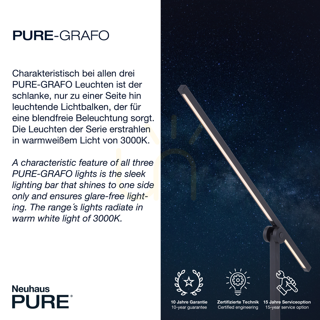 Display PURE-GRAFO 4407-18 bordslampa, svart, 1xLED PURE-GRAFO 4407-18 bordslampa, svart, 1xLED