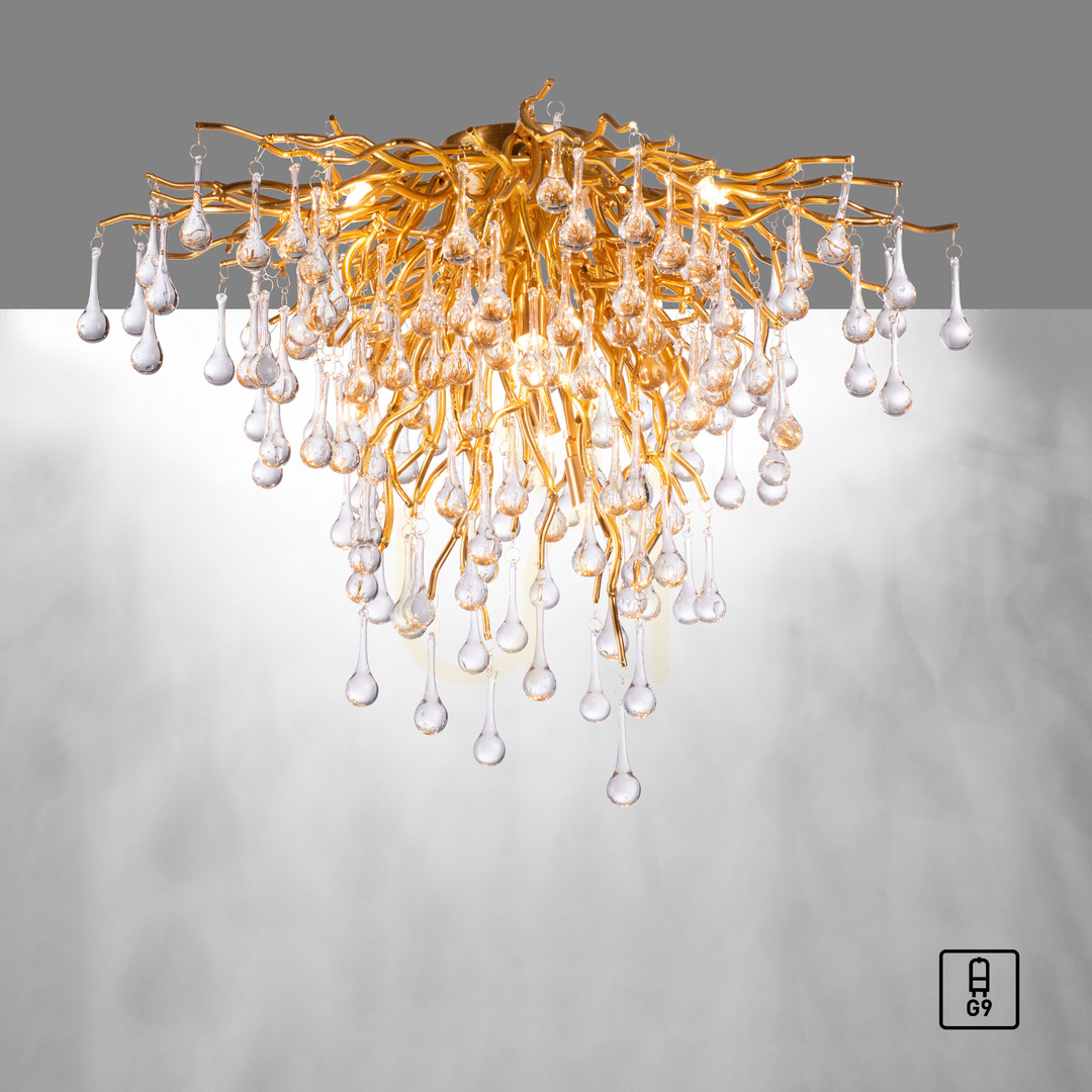 Display ICICLE 8091-11 Taklampa, mässing, 9xG9 ICICLE 8091-11 Taklampa, mässing, 9xG9