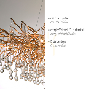 ICICLE 2031-11 Hänglampa i mässing, 15xG9 small 3
