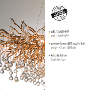 ICICLE 2031-11 Hänglampa i mässing, 15xG9 small 4