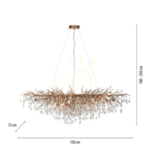ICICLE 2031-11 Hänglampa i mässing, 15xG9 small 8