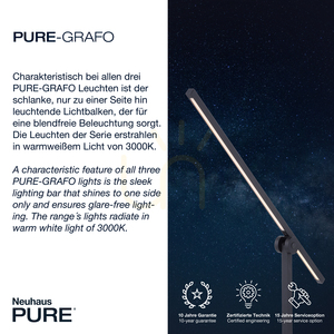 PURE-GRAFO 9407-18 Svart vägglampa med 1 LED-lampa small 3