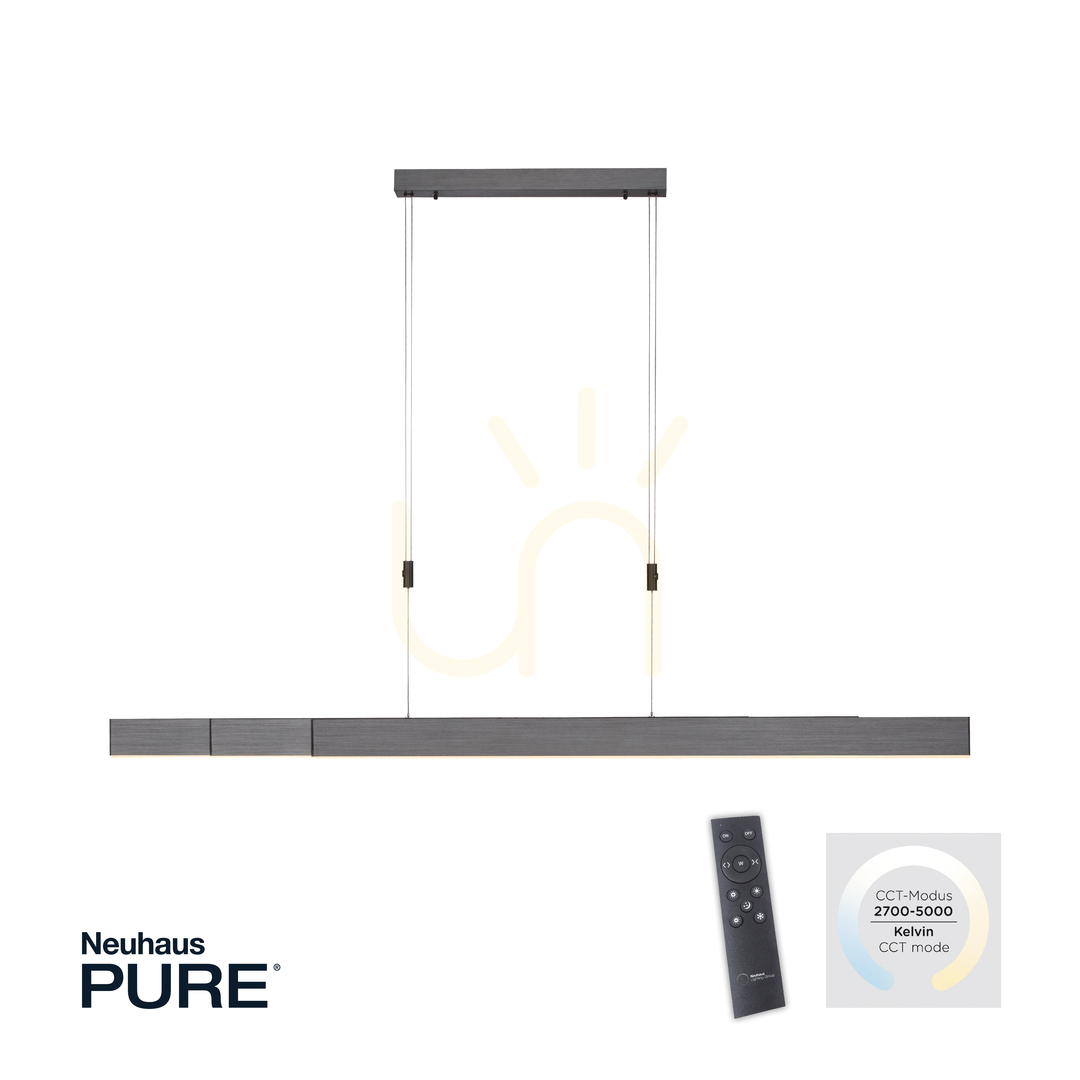 Utsikt PURE-MOTO 2525-15 Grå pendellampa med 3 LED-lampor PURE-MOTO 2525-15 Grå pendellampa med 3 LED-lampor